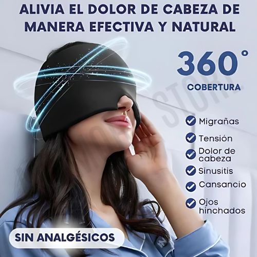 GORRO GEL Para Dolor de Cabezas y Migrañas - Alivio instantáneo